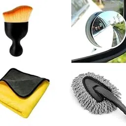 Auto Care & Safety Kit – Anti-Glare Blind Spot Mirror, Lint-Free Microfiber Cloth, Dashboard Mini Duster & Air Vent Cleaning Brush-picture-29
