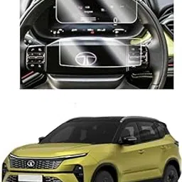 SWCHSTYLE 9H Screen Guard For TATA SAFARI 2023 FACELIFT (10.25 INCH) DIGITAL INSTRUMENT CLUSTER + STEERING Protector Scratch Guard Combo-picture-60