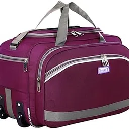 torrento Polyester 55 L Travel Duffel Bags With Wheels Travelling Luggage Duffle Bag Men Women Cabin Size Waterproof, Purple-picture-48