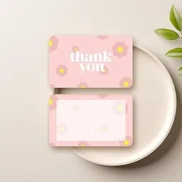 Sivx Creation Thank You Cards – Set of 50 | 4 x 2.5 Inch | 300 GSM | Bulk Thank You Note Cards for Seller Packaging Inserts, Birthdays, Weddings, Festivals & All Occasions | Custom Message Space | Floral-picture-66