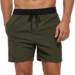 silkworld Men's Swim Trunks Quick Dry Beach Shorts with Pockets, Army Green-AG, XX-Large-picture-11