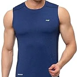 berge' Men’s Sleeveless Sports T-Shirt | Quick Dry Gym Vest for Men | Lightweight, Breathable, Anti-Odour Polyester Tank Top for Workout, Running, Training Swimming Vest for Men-picture-28