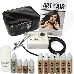 Art of Air Professional Airbrush Cosmetic Makeup Kit with Foundation Set, 6 Pieces-picture-20
