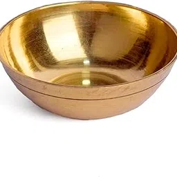 Pure Brass Bowl for Pooja Small Katori | Handcrafted Dessert Bowl/Prasadam Katori | Traditional Brass Bati for Temple Rituals, Home Décor & Festive Gifts (1, 2.5 Inch)-image-16