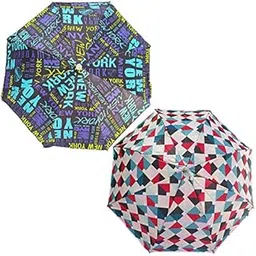 rainpopson 2 Fold Umbrella for Women & Men UV Protection Ladies Umbrella Combo for Summer & Rain Season (Multicolour) - Combo Pack of 2-picture-25
