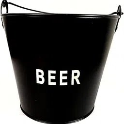 NJ Black Beer Bucket, Galvanized Beer Bucket Built-in Bottle Opener, Party Bucket, Ice Bucket, Wine Bucket, Bar Bucket, Beer Bucket for Party: 1 Pc.-picture-26