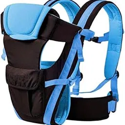 SmilyKid Baby Carrier Bag/Adjustable Hands Free 4 in 1 Baby/Baby Safety Belt/Child Safety Strip/Baby Sling Carrier Bag/Baby Back Carrier Bag Front Carry Facing (Black Blue)-image-60
