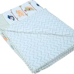 Shamrithi 100% Cotton Muslin Reversible Quilt I Kids Single Reversible Comforter I AC Blanket I Quilts I Duvet for All Seasons (Birds)-picture-62