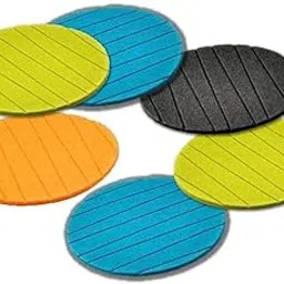 Non Slip Round Shape Silicon Coasters for Tea Coffee Cups Mugs Beer Cans Bar Glass Bar Non-Slip Coasters - Multicolor (8)-picture-46