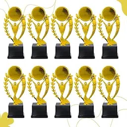 Spellbale Golden Star Trophy Set of 10 – 19,22 and 25 cm with Black Base & Waterproof Coating – Customizable Awards for Sports Winners & Events (22 CM)-picture-40