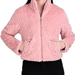 brazo Women’s Soft Faux Fur Winter Jacket – High Neck, Full Sleeves, Zip Closure, Warm Stylish Casual Wear-picture-56