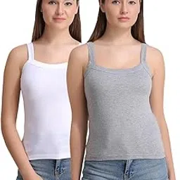 eva & joy Women's Solid Cotton Sleeveless Camisole Everyday Regular Fit Cami Tank Top for Women (Pack of 2)-picture-33