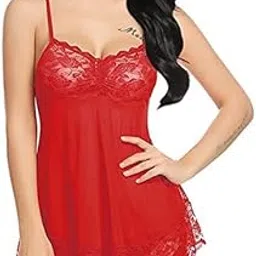 sgc sweden Women's Satin Blend Above The Knee Modern Relaxed Babydoll Nikker Top-picture-34