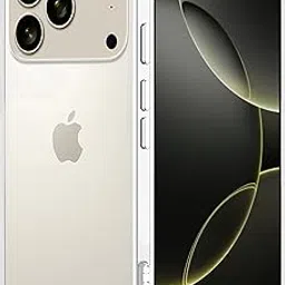 amazon basics Compatible with iPhone 17 Pro Case Cover Transparent Non-Slip Hard PC Shockproof Bumper Protective Back Cover - Clear-image-5