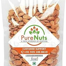Pure Nuts California Fresh Almonds 200 GM | Badam | Healthy and Tasty Dry Fruits Delicious Snacks Badaam-picture-11