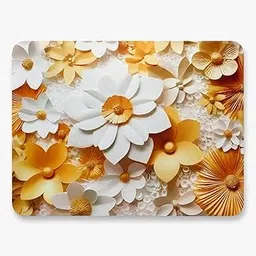 BAMBU D | 5D Door Flower Mat | Visual Anti-Slip Absorbent Mat | Quick Drying Non-Slip Bathmat | Anti-Skid Water Soaking Floor Rug | Soft DoorRubber Foot Rug (Rust Pastels)-picture-27