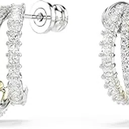 [Official] [Swarovski] Hyperbola Hoop Earrings, Mixed Cut, Mini, White, Mixed Metal Finish, ワンサイズ, Mixed metal finish, zirconia, No Gemstone-image-25