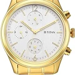 titan Black and Gold Silver Dial Analog with Day and Date Stainless Steel Strap Watch for Men-NS1805YM01/NT1805YM01-picture-12