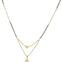Alphabet B Letter Mangalsutra Short Mangalsutra Designs Gold Plated Latest Initial Name Customized Necklace American Diamond Personalized Pendant For Husband Wife Couples (20 Inch)-image-51