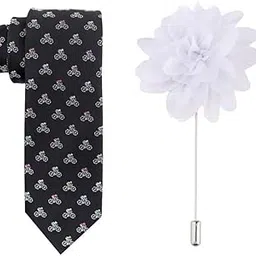 the tie hub Necktie With Flower Lapel Pin Gift Sets-picture-18