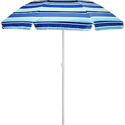 sunnyfeel Beach Umbrella 6ft, Portable Outdoor Umbrellas with Carry Bag Sand Anchor Push Button Tilt Pole UPF50+ UV Protection Windproof Sunshade Parasol for Beach, Patio, Yard, Garden-picture-16