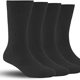 footprints Premium Bamboo Supersoft Strechable Odour control Men Formal socks - Pack of 4 pairs - Black- Freesize(7-11)-picture-50