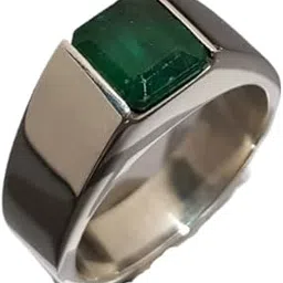 hdbg Elegant Zambian Emerald Stone Ring Panna ki Ring Emerald 5 Carat Ring जाम्बिया एमराल्ड स्टोन ओरिजिनल सर्टिफाइड पन्ना रिंग A1 Grade Zamrud Stone Ring Panna Ring For Men 5.5 Ratti पन्ना की अंगूठी-picture-21