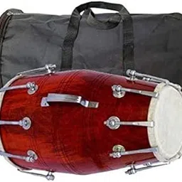 SM SAI MUSICAL Professional Handmade Wooden dholak With BAG dholak music instruments-picture-40