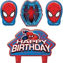 Rich Decoration Red Hero Birthday Candle Set - 1.4" x 1.7" & 3.7" x 2.2" (4 Pcs) | Multicolor Cake Decorations for Kids Birthdays & Parties-picture-24