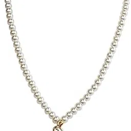 suratdiamond JEWELLERY Single Line Shell Pearl & Gold Plated Pendant Necklace - Elevate Your Elegance (PS582)-picture-13