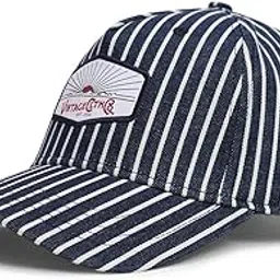 jack & jones Men Blue Striped Cotton Baseball Cap image 1