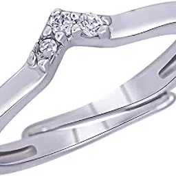 the marketvilla Pure 925 Sterling Silver Rings for Women, Stylish Ladies Anguthi - Ring for Girlfriend, Chandi Ki Ring for Women, Silver Rings for Girls - Adjustable Size-picture-15