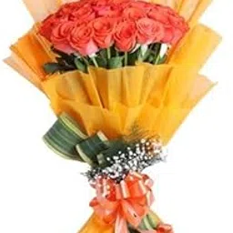 Farewell Orange Roses Bouquet For Anniversary Gift, Birthday Gift, Wedding Gift, Congratulations Gift, Mother's Day Gift (Same Day Delivery)-picture-25