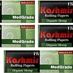Kashmir Medgrade Rolling Papers 1 1/4 Size – 5 Booklets | Made in USA | Natural Gum, Slow Burn, Smooth Draw, Clean Taste, Premium Quality Paper for Smoking Accessories-picture-24