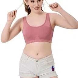 blue nixie Stretch Cotton Women's Cotton Seamless Sports Bra – Wire-Free, Non-Padded, Full Coverage Bra-picture-24