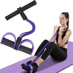 SK RAYAN Pull Reducer Training Bands 4 Tubes Body Trimmer Pedal Exerciser Yoga Crossfit Exercise, Arm Exercise, Tummy Body Building Training Men and Womens-picture-36