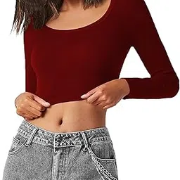 the blazze Women's Cotton Stretchable Comfy Scoop Neck Regular Fit Full Sleeve Ethnic Readymade Saree Choli Blouses for Women L366-picture-20