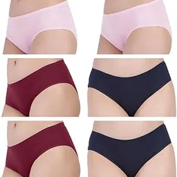 louis craft Stylish Women & Painties Solid Cotton Blend Thong Panty Pack of 6-picture-43