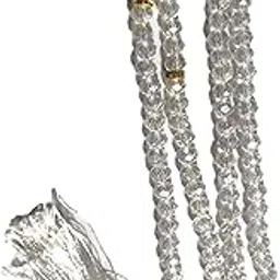 Autarky Tasbih Islamic Salat Prayer Tasbeeh 100 Beads (Clear)-picture-48
