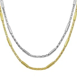nakabh Stainless Steel Necklace Chains for Men Women Girls Boys image 1