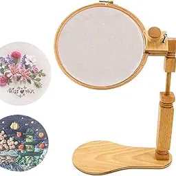Rotated Embroidery Frame Stand, Wooden Embroidery Frame Rotatable Hoop, for Most Size Art Craft Handy Sewing Christmas Decorations of Hoops-picture-63