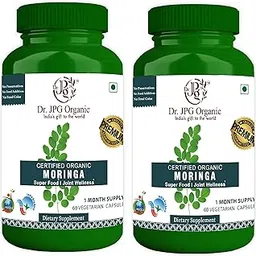 Dr. JPG Organic Moringa Supplement Capsules, 60 Vegetarian Capsules, Super Food, Pack of 2-picture-19