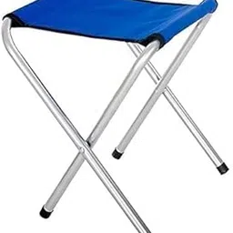 AESTROKE Portable Folding Camping Stool, Aluminium Frame, Blue Canvas Seat, 34.5 x 33 x 29 cm-picture-52