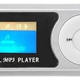 Drumstone Portable MP3 Player Set with Clip and LCD Screen, Perfect for Sports and Running, Compact Design (Silver) Memory Card not included-image-11
