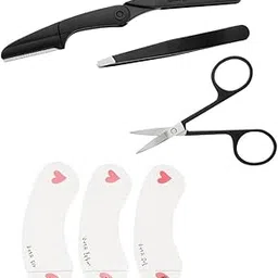6 in 1 Eyebrow Shaping Trimming Kit Scissor Tweezer Shaver Eyebrow Stencil|1x Eyebrow Scissor|Eyebrow Liner & Definition| Makeup |Health & Beauty-picture-35