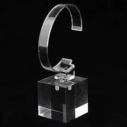 Generic Acrylic Watch Display Stand Showcase Bracelet Display Holder 4cm Transparent-image-1
