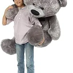 JAI SHREE Grey Color Teddy Bear 4 Feet – Soft Plush Giant Stuffed Animal Toy for Girls, Girlfriend, Baby Shower, Birthday, Valentine’s Day Gift (Gray/48 inch)-image-34