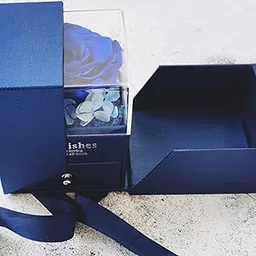 Merishopp Natural Preserved Rose Eternal Rose for Valentines Day Mothers Day Women Blue Business & Industrial/Retail & Services/Jewelry Packaging & Display-picture-24