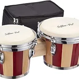 Softline Pro SP-BNG-P, RNT Bongo Drum Set with Padded Bag and Tuning Key/Wrench Professionals Wooden Bongos Drum for Beginner Adults Kids Bongo Drum Percussion Instrument (Red Stripe - Premium)-picture-19