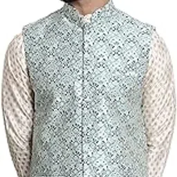 sojanya (Since 1958 Men's Jacquard Silk, Nehru Jacket-picture-29
